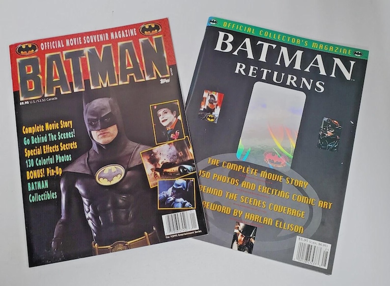 Magazine Bat Man Original Batman & Batman Returns Official Movie Magazine W Hologram ...