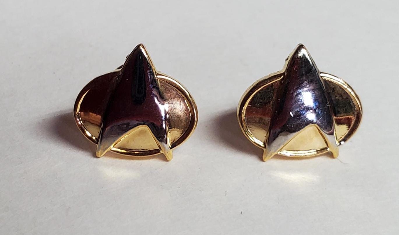 Vintage Star Trek; 1 Paar Ohrstecker - Durchbohrte Ohrstecker - Hollywood Pin