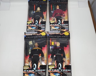 1994 Star Trek:Generations Deluxe 9" Playmates Set of 4 Action Figures/Dolls