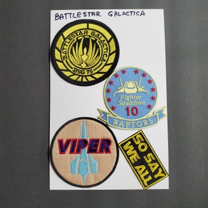 Cosplay Battlestar Galactica 3&quot;-5&quot; DELUXE Patch Set of 4