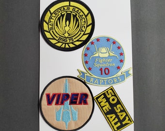 Cosplay Battlestar Galactica 3"-5" DELUXE Patch Set of 4