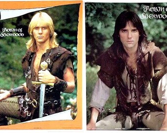Original Robin Hood of Sherwood TV Poster Set of 2 PRAED/CONNERY- 24x35 Rolled