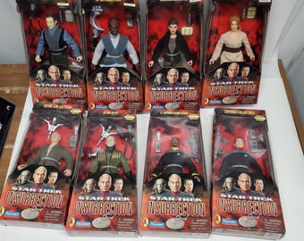1998 Star Trek Insurrection 9" Playmates Action Figure/Doll Set of 8