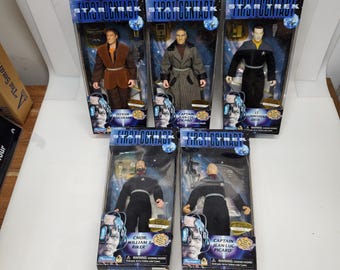 1995 Set of 5 Star Trek First Contact 9" Playmates Action Figures/Dolls