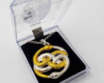 Neverending Story Logo 1.5" Metal Necklace in Lucite Display Case