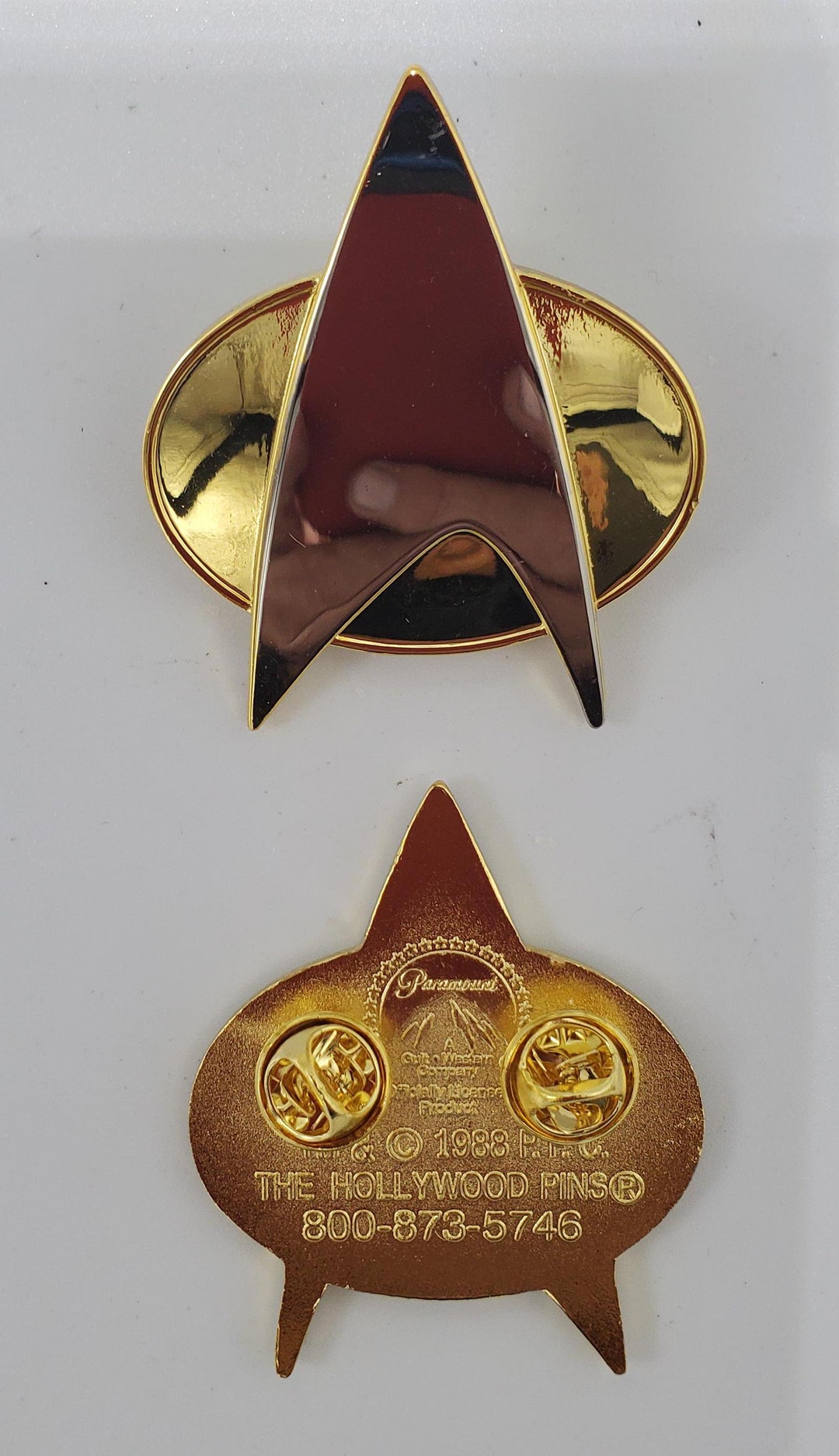 DELUXE Star Trek: Next Generation Communicator Gold Pin- Full Size