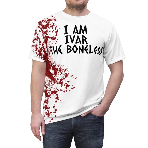 I am Ivar the Boneless! Blood splattered T shirt, free shipping