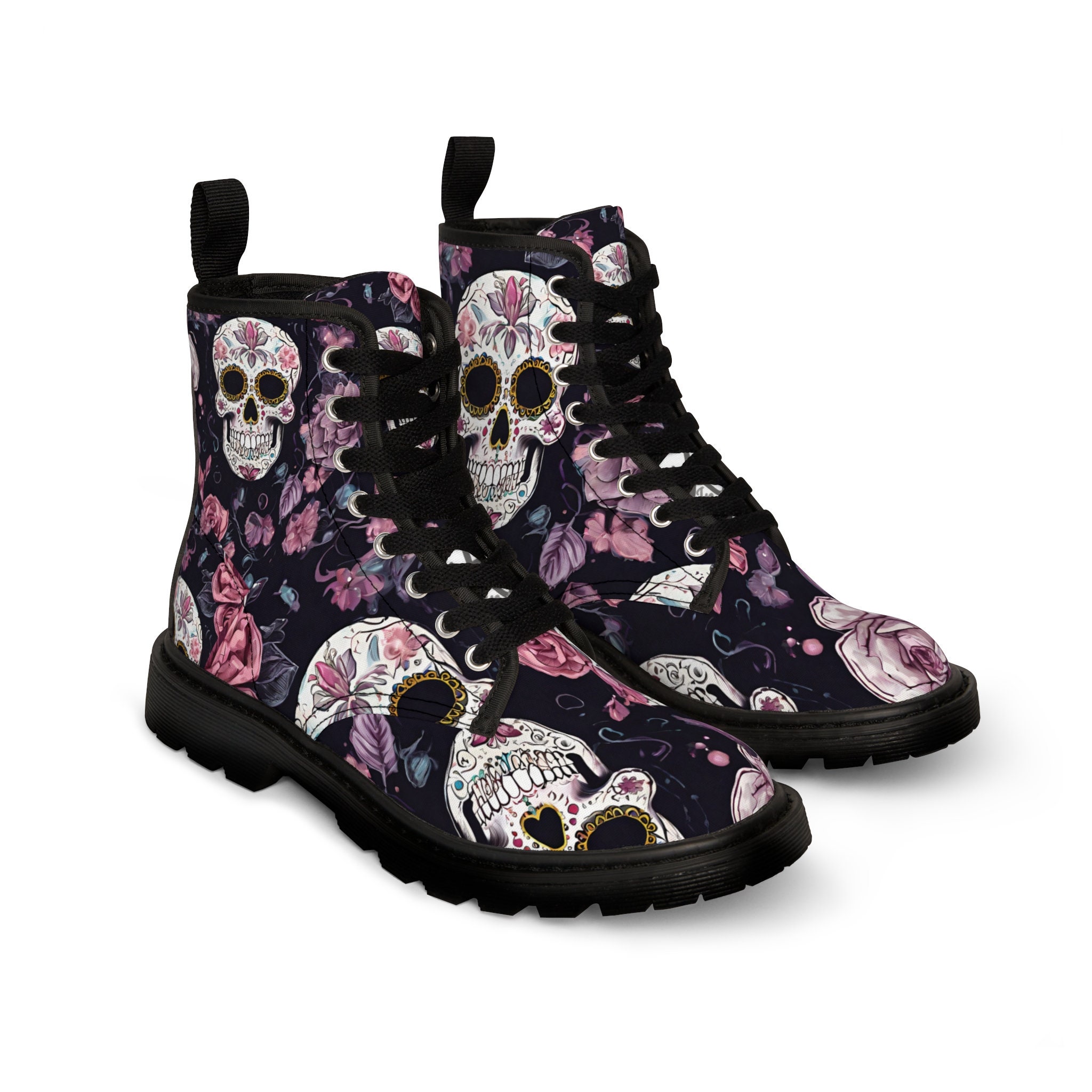 Dia Muertos Boots Etsy