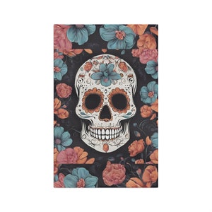 Sugar Skull Dia De Los Muertos Soft Tea Towel
