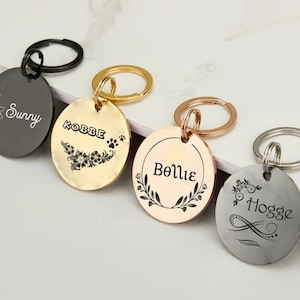 Custom Pet Tags - Unique Pet Name Tags, Engraved Pet ID Tags, Personalized Dog Tags, Custom Cat ID Tags, Metal Pet Tags, Pet Lover Gift