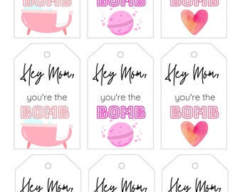 Mom Gift Tag for Bath Bomb