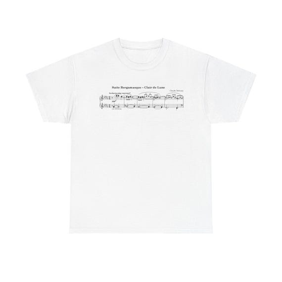 Clair De Lune Sheet Music T-shirt, Debussy Graphic Tee - Etsy Clair De Lune Sheet Music T-shirt, Debussy Graphic Tee - Etsy