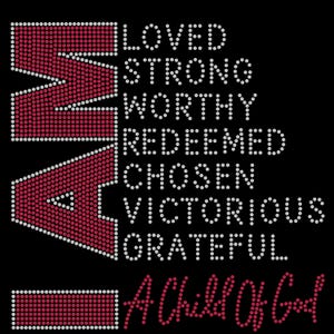 I Am A Child OF God Rhinestone Template, Hotfix Rhinestone Shirt, Custom Rhinestone, SS10 Rhinestone, Bling Template, Bedazzle Shirt