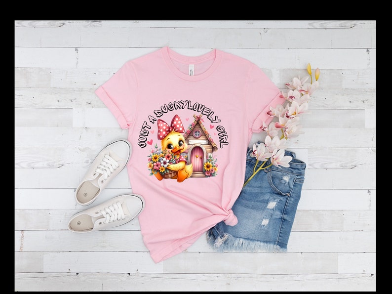 Cute Shirt, Funny T-shirt, Animal Tee, Women Shirt, Mother Shirt, Gift for Mom, Gift for Her, Funny Gift, Pet Lover, Duck Tee, Hello Spring image 6