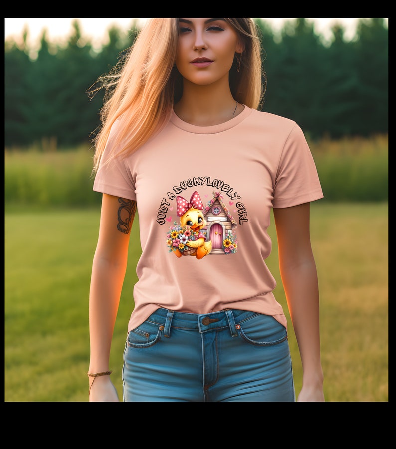 Cute Shirt, Funny T-shirt, Animal Tee, Women Shirt, Mother Shirt, Gift for Mom, Gift for Her, Funny Gift, Pet Lover, Duck Tee, Hello Spring image 9