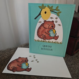 A hand-crafted greeting card
