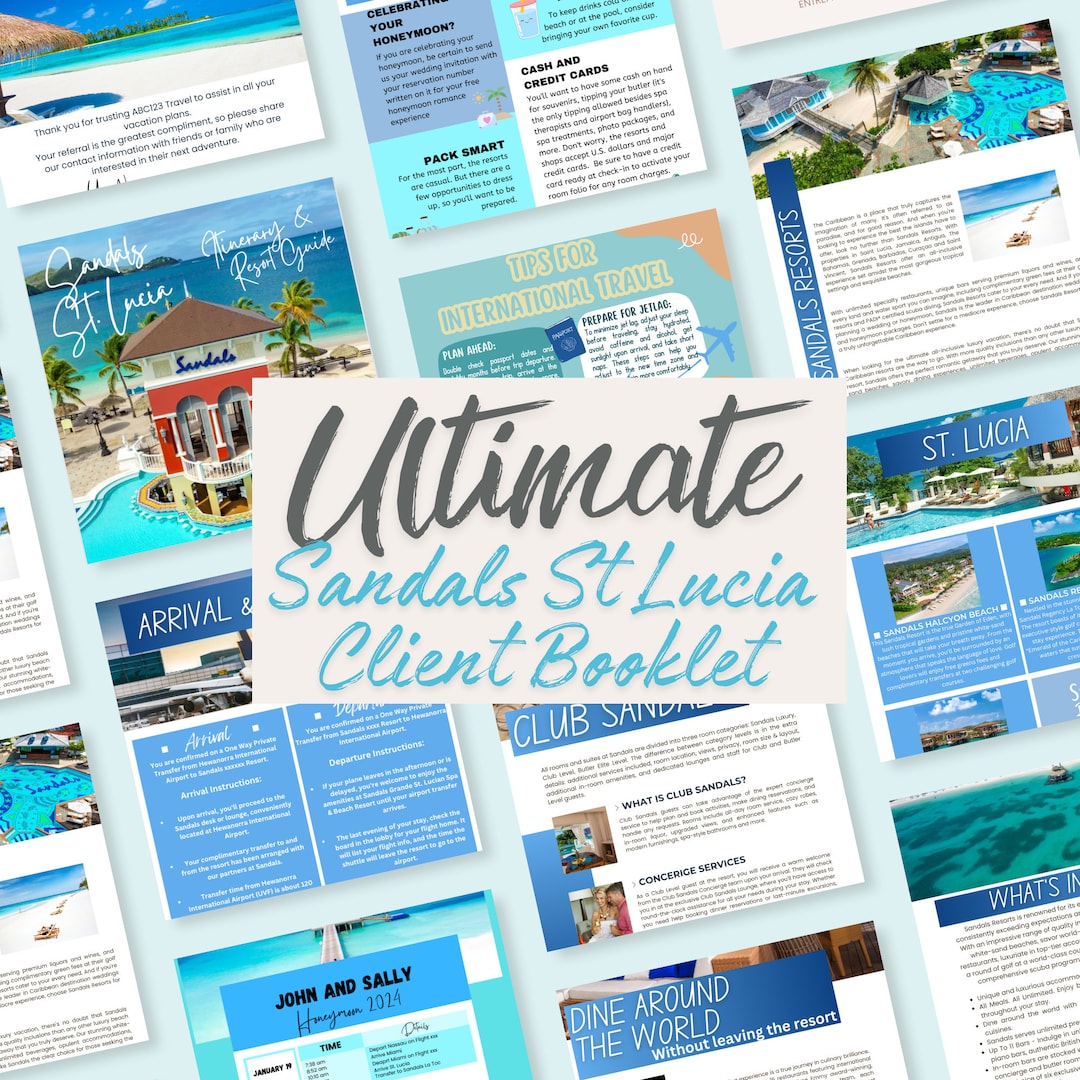 The Ultimate Sandals St Lucia Client Information Itinerary UK