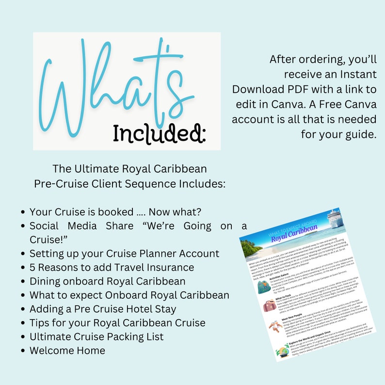 The Ultimate Royal Caribbean Pre-cruise Client Sequence - Etsy