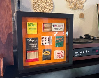 Vintage Matchbook Shadow Box Art