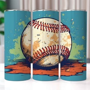 Baseball Tumbler Wrap, 20 oz Skinny Tumbler Sublimation Designs, Baseball Tumbler PNG, Softball Tumbler, Kids Tumbler Wrap, Baseball PNG