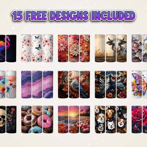Pink and White Marble 20 oz Skinny Tumbler Sublimation Designs, Straight And Tapered Tumbler Wrap, Tumbler PNG, Marble Tumbler, Pink Tumbler image 5