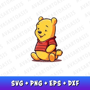 Winnie The Pooh PNG, Winnie The Pooh Clipart, Pooh Bear PNG, Classic Winnie, Winnie The Pooh Sublimation, Commercial Use, PNG Clipart
