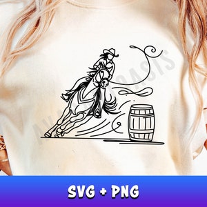 Barrel Racing Svg Png, Cowgirl Svg, Western Svg, Sublimation Designs, Horse Svg, Barrel Racer Clipart, Rodeo Svg, Cowgirl Art, Country Svg