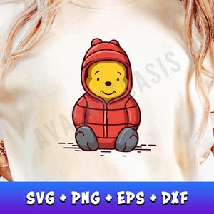 Winnie The Pooh SVG, Winnie The Pooh Clip art, Pooh Bear PNG, Classic Winnie svg, Winnie The Pooh Sublimation, Commercial Use, PNG Clipart