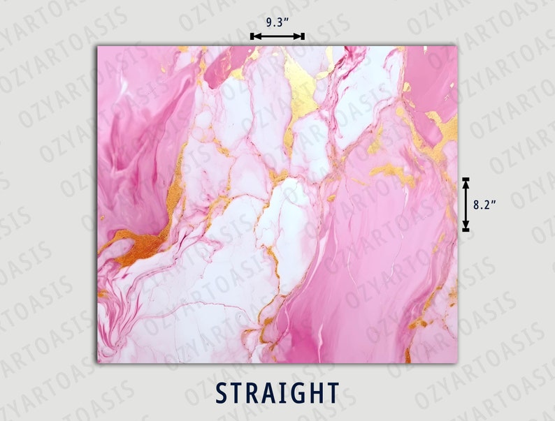 Pink and White Marble 20 oz Skinny Tumbler Sublimation Designs, Straight And Tapered Tumbler Wrap, Tumbler PNG, Marble Tumbler, Pink Tumbler image 3