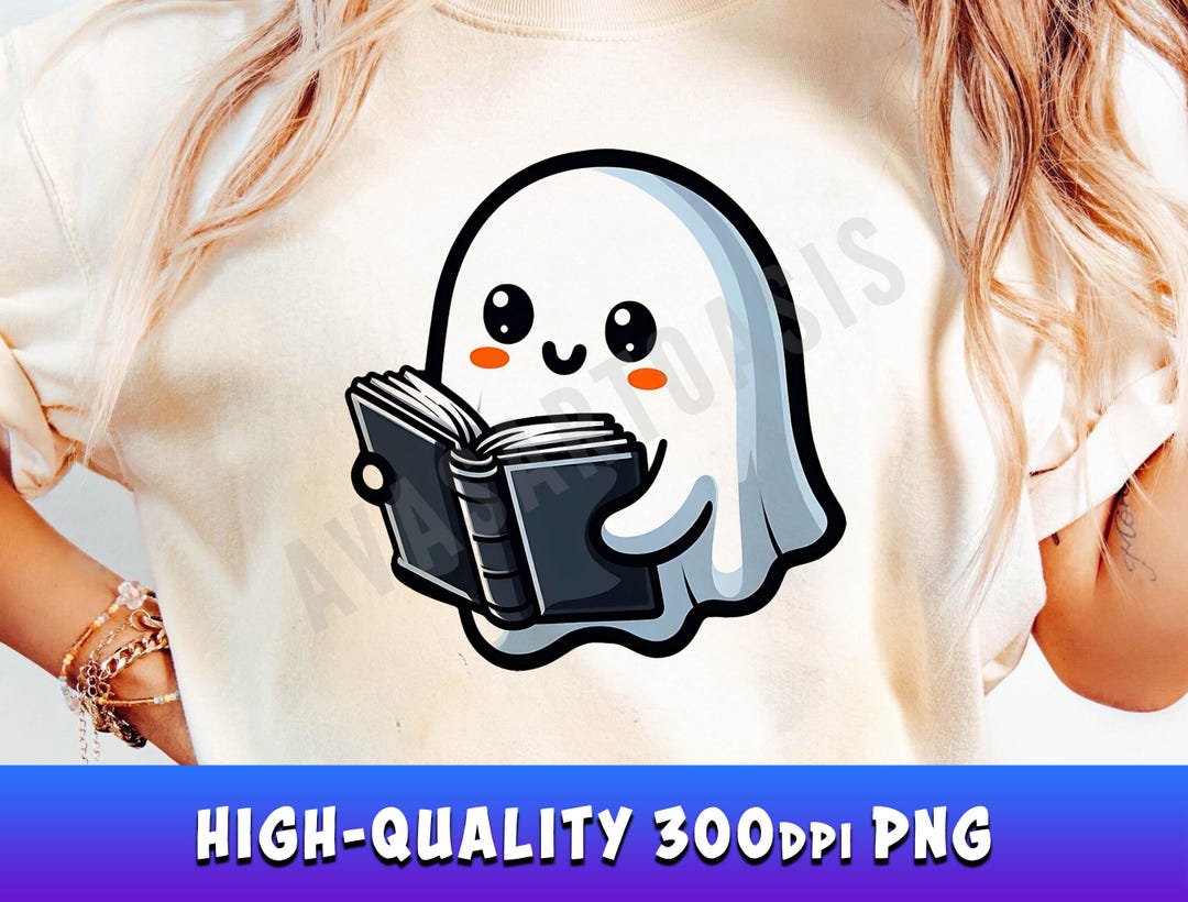 thumbnail image 2 of Reading In Peace Cute Ghost Bookish Book Lover Booktrovert PopSockets Adhesive PopGrip 2 of 9
