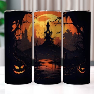Halloween Horror Tumbler Wrap, 20 oz Skinny Tumbler Sublimation Designs, Halloween Tumbler, Tumbler PNG, Straight And Tapered Tumbler Wrap