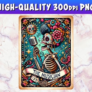 Carta del Tarot del Músico PNG, Carta del Tarot Esqueleto, Tarot Divertido, Png Sarcástico, Humor Adulto Png, Clipart de Cartas del Tarot, Png de Moda, Png Popular