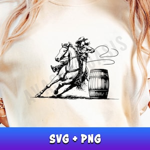 Barrel Racing Svg Png, Cowgirl Svg, Western Svg, Horse Svg, Barrel Racer Clipart, Rodeo Svg, Cowgirl Silhouette, Sublimation Designs