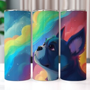 Boston Terrier Cartoon 20 oz Skinny Tumbler Sublimation Designs, Straight And Tapered Tumbler Wrap, Tumbler PNG, Dog Tumbler Wrap