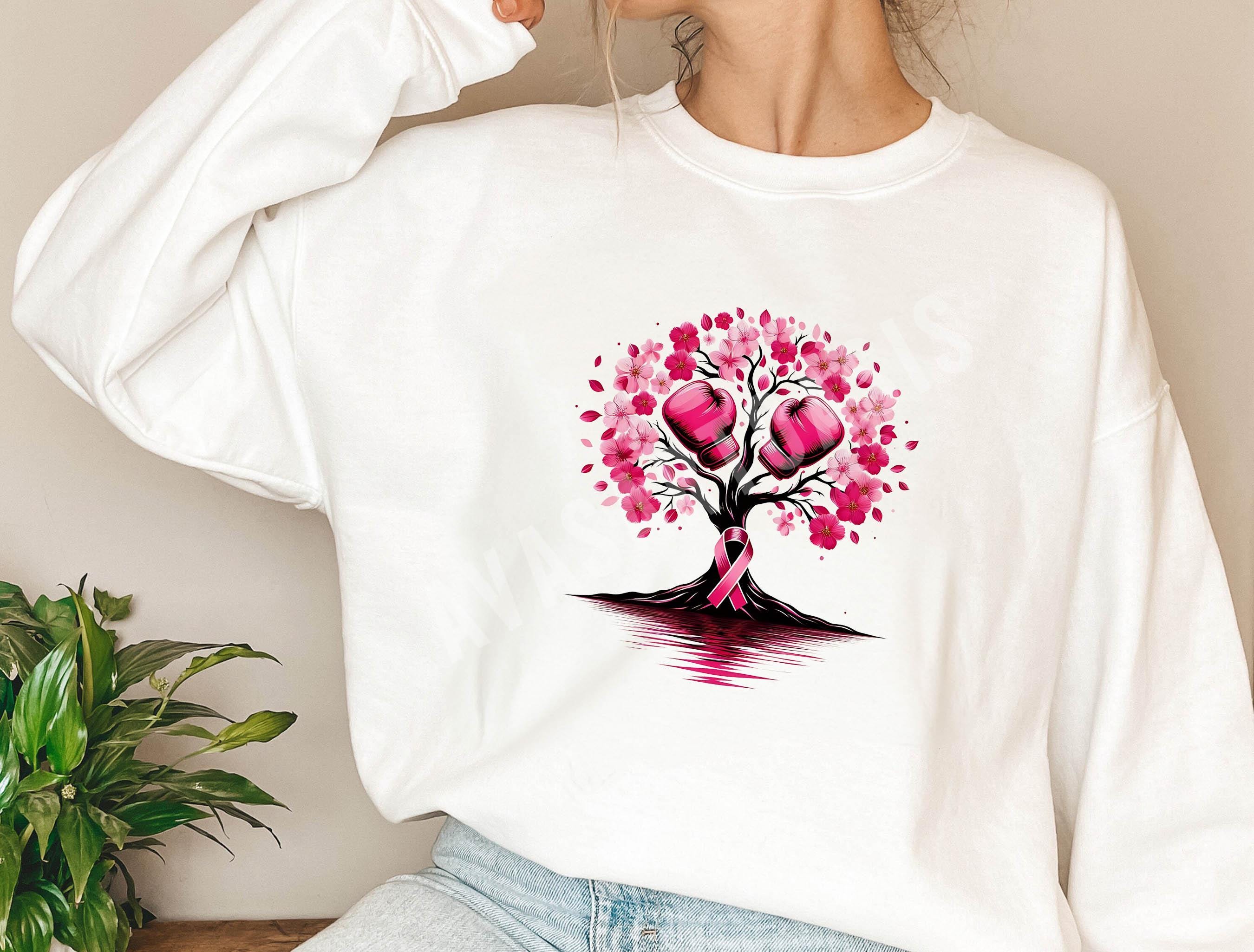 Tree of Life Breast Cancer Ribbon With Boxing Gloves and Pink ...