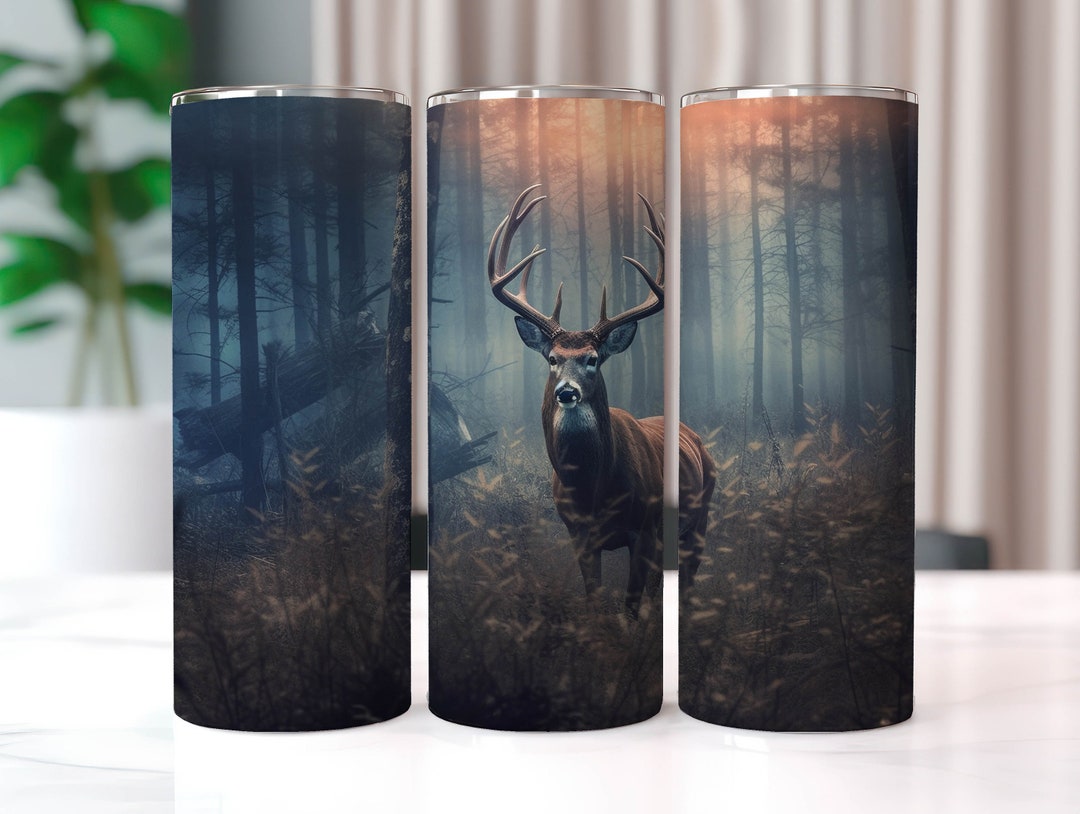 Deer Tumbler Wrap 20 Oz Skinny Tumbler Sublimation Designs, Straight ...
