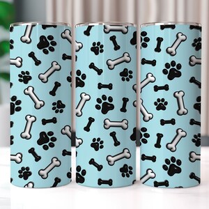 3D Puffy Dog Tumbler Wrap, 20 oz Tumbler Sublimation Designs, Dog Tumbler PNG, Dog Lover Tumbler, Puffy Tumbler Wrap, Inflated Tumbler Wrap