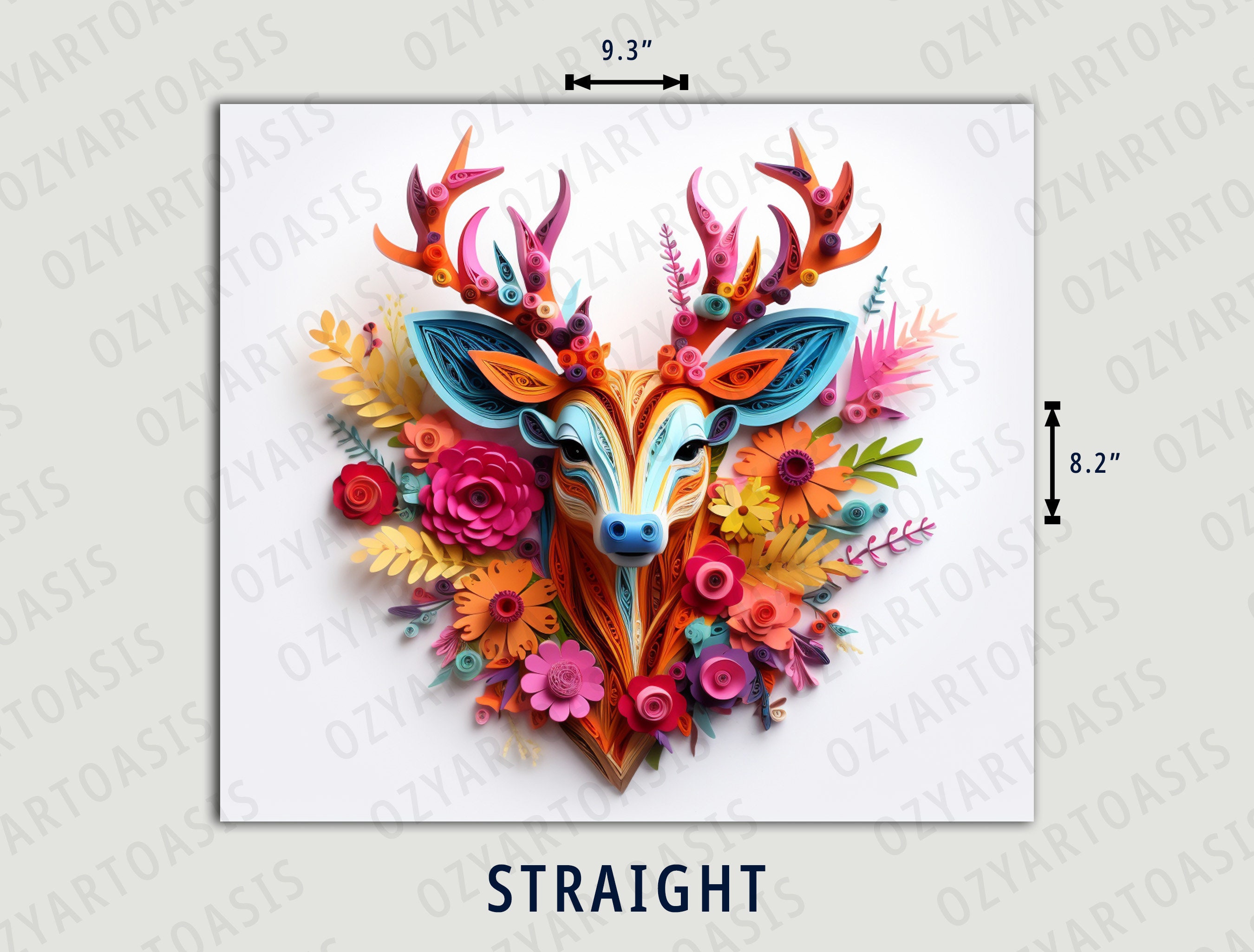 Colorful 3D Deer 20 Oz Skinny Tumbler Sublimation Designs - Etsy
