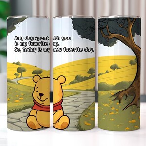 Winnie The Pooh Tumbler Wrap 20 oz Skinny Sublimation Tumbler Designs, Pooh Bear Tumbler, Tumbler PNG, Winnie Tumbler Wrap, Classic Winnie