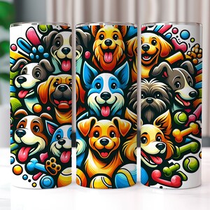 Dog Tumbler Wrap, 20 oz Tumbler Sublimation Designs, Dog Lover Tumbler Wrap, Dog Mama, Dog Mom Tumbler, Dog PNG
