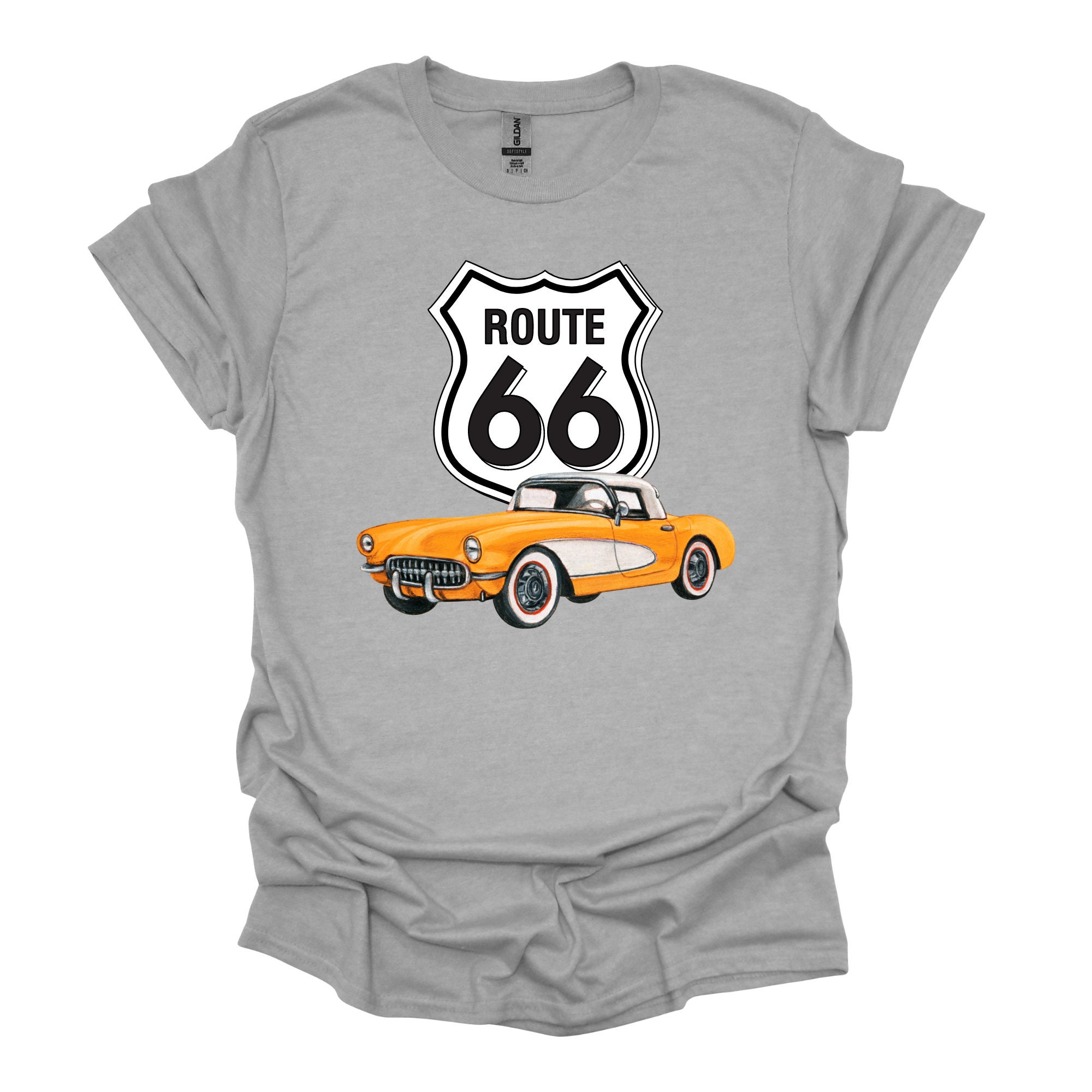 La Pop Art Men's Premium Blend Word Art T-Shirt - Route 66 - Life Is A Highway, Size: 3XL, Black