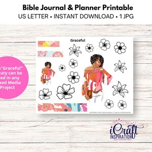 Gracieux. Ce sera un excellent ajout à votre planificateur ou expression de journal biblique.