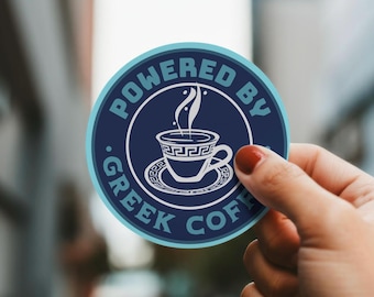 Powered By Greek Coffee magnet, indoor, outdoor magnet, car magnet
