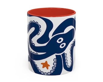 Ancient Minoan style Octopus Coffee Mug | 11oz