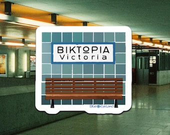 Athens Greece vinyl sticker, Victoria Metro station, Greece travel