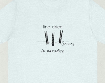 Greece summer memories t-shirt | Minimal Greek Souvenir Tee, linocut art
