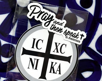 Orthodox Christian Stickers: Faith Decor for Laptops, Journals -2 sticker pack