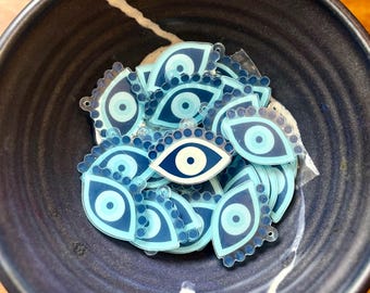 Evil Eye, Mati acrylic charm