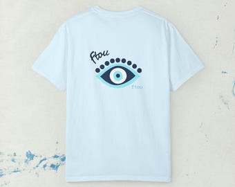 Greek Evil Eye T-Shirt: Comfort Colors Mati Tee, Greek culture