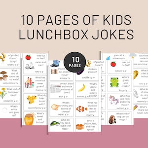 80 Lunchbox Jokes for Kids, Printable Funny Lunch Notes, School Jokes, Kids Riddles, Back to School Notes, Lunchbox Jokes, Jokes for Kids